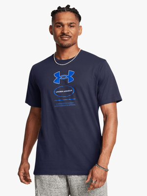Under Armour Mens Branded Gel Navy Tee