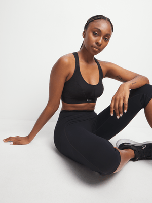 TS Womens Neoprene Black Sports Bra