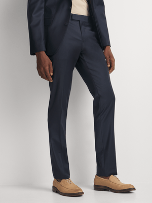 Fabiani Men's Navy Premium Wool Suit Trousers