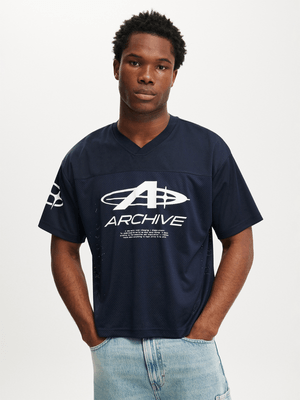 Men's Cotton On Blue Football Jersey