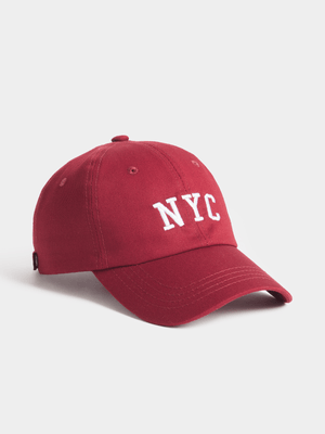 The FIX Unisex Burgundy NYC Peak Cap